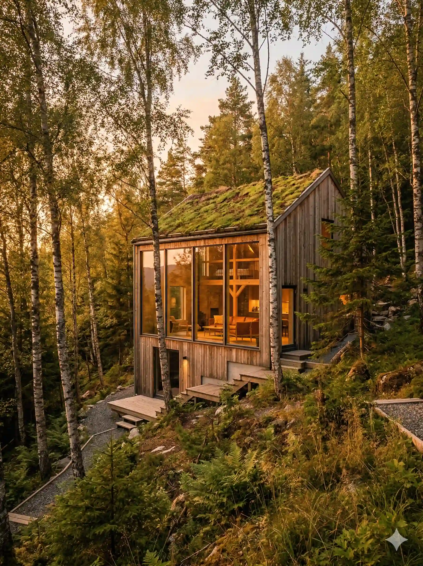 Close-up of weathered cedar grain meeting smooth raw concrete with warm afternoon sun creating soft shadows on the texture